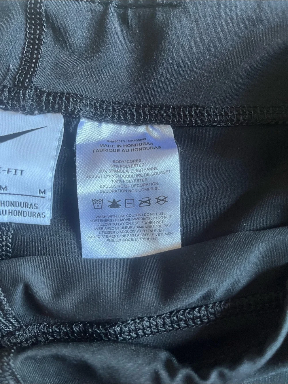 Nike Black Women's Running Shorts with White Swoosh